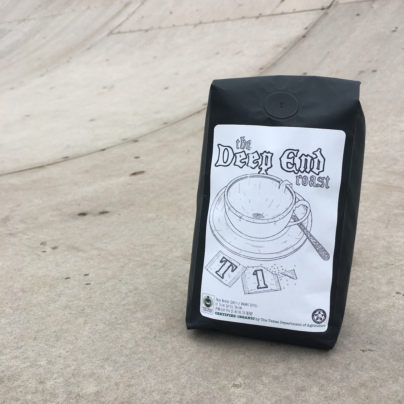 “Deep End Roast” coffee